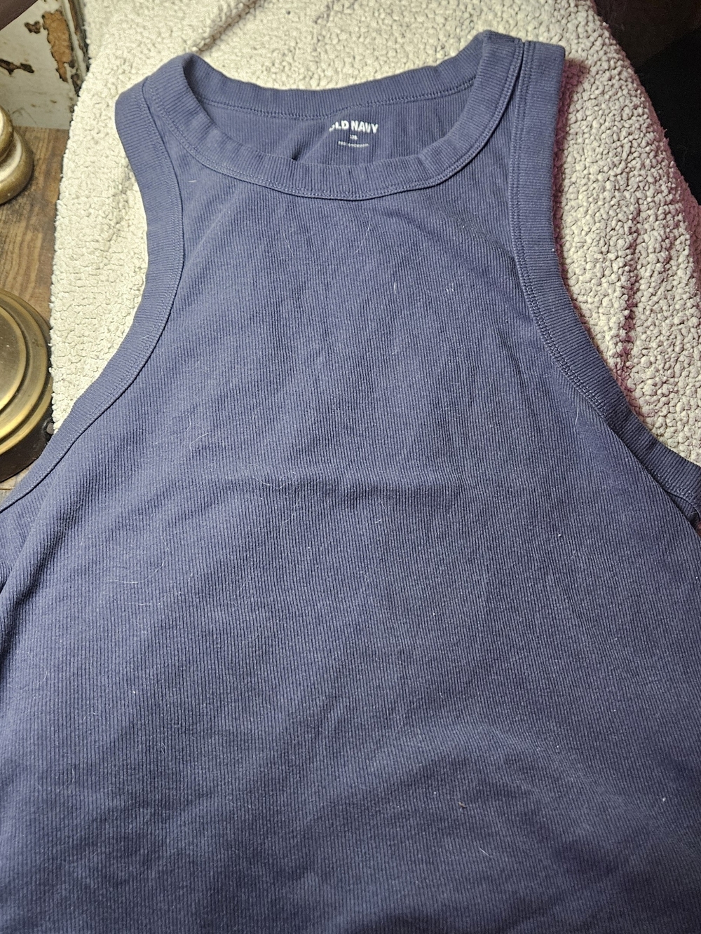 Old Navy Dark Blue Ribbed Tank